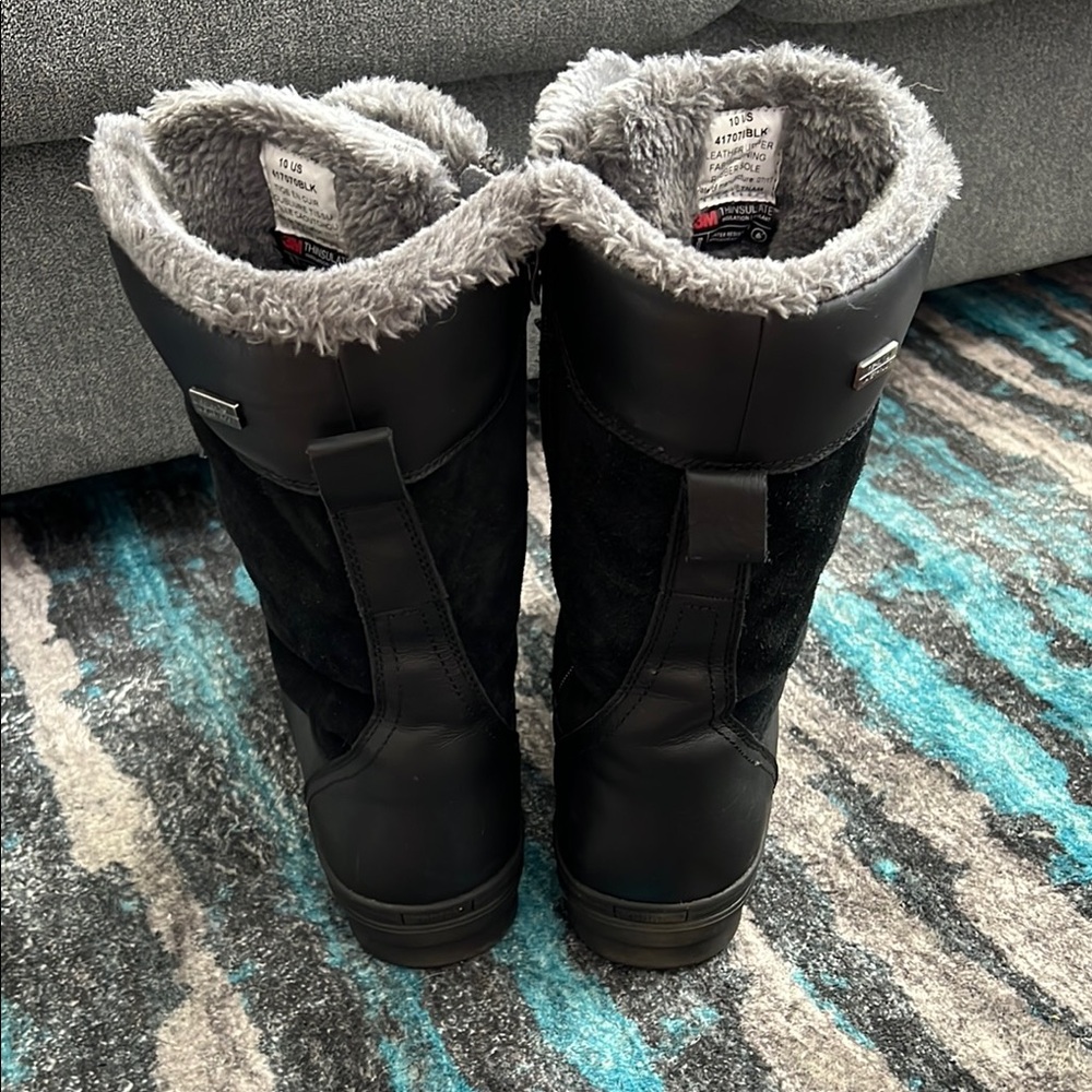 Kodiak Black and Gray Winter Boots with Plush Lining - Picture 7 of 8